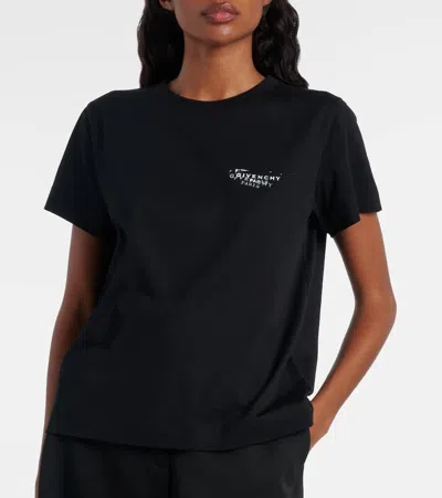 Givenchy Logo Cotton Jersey T-shirt In Black