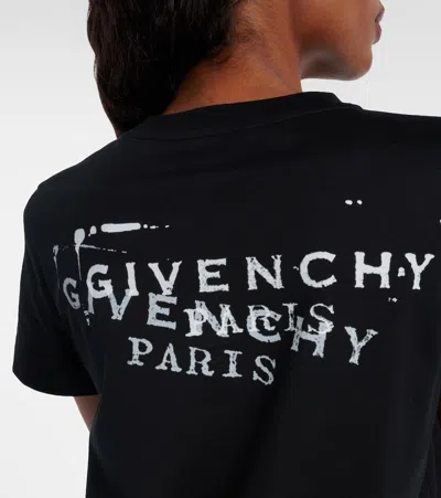 Givenchy Logo Cotton Jersey T-shirt In Black
