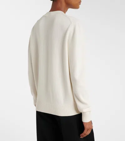 Givenchy Logo Wool And Cashmere Sweater In White