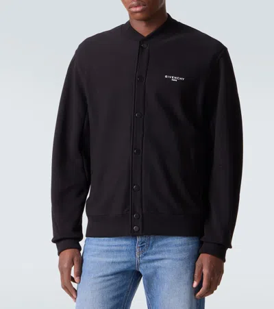 Givenchy Logo Cotton Jacket In Black