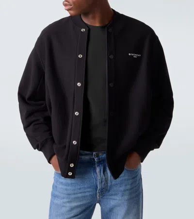 Givenchy Logo Cotton Jacket In Black