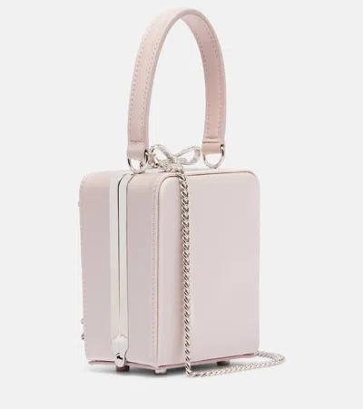 Self-portrait Micro Crystal-embellished Floral Box Bag In Orange