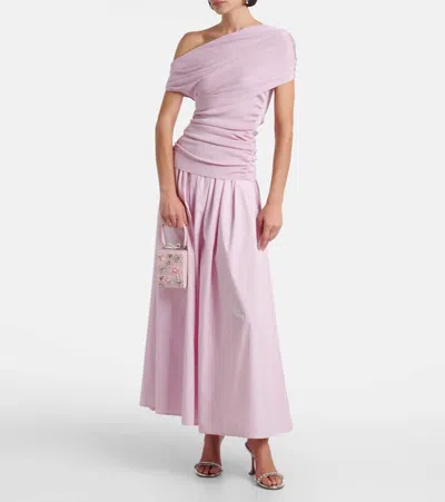 Self-portrait Micro Crystal-embellished Floral Box Bag In Orange