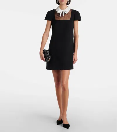 Self-portrait Crystal-embellished Floral Satin Clutch In Gold