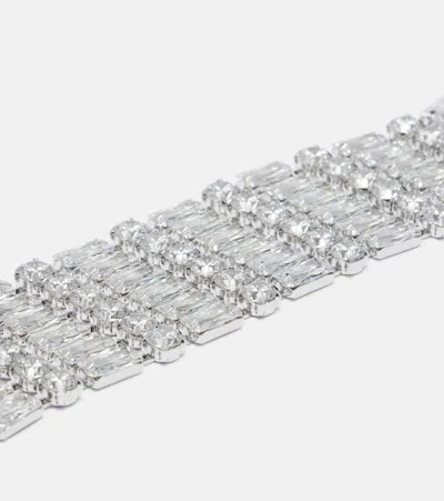 Self-portrait Crystal-embellished Bracelet In Metallic