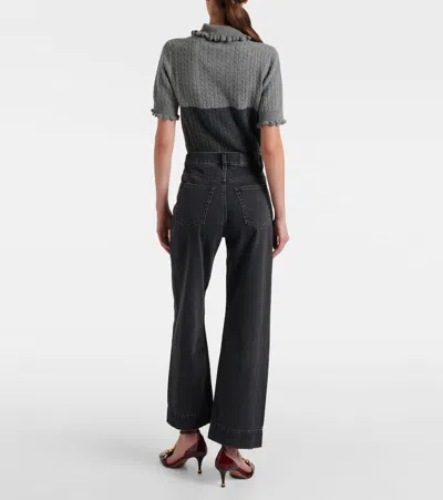Chloé Straight Leg Five-pocket Trousers With Belt Loops In Black