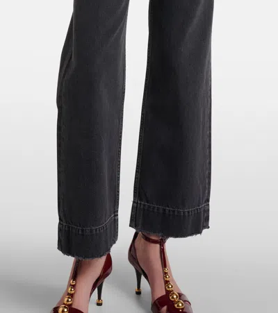 Chloé Straight Leg Five-pocket Trousers With Belt Loops In Black