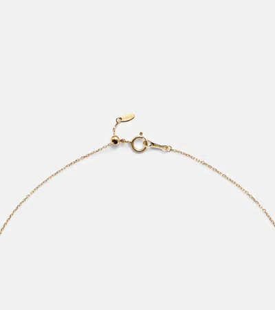 Persée Alphabet A 18kt Gold Necklace With Diamonds In Neutral