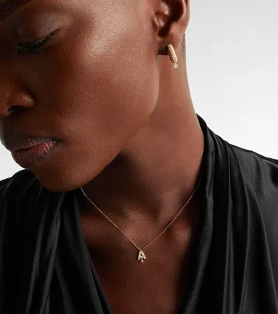 Persée Alphabet A 18kt Gold Necklace With Diamonds In Neutral