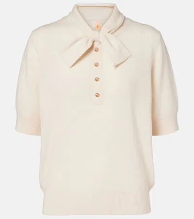 Jardin Des Orangers Bow-detail Wool And Cashmere Sweater In Neutral