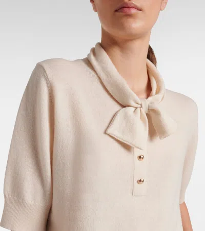 Jardin Des Orangers Bow-detail Wool And Cashmere Sweater In Neutral