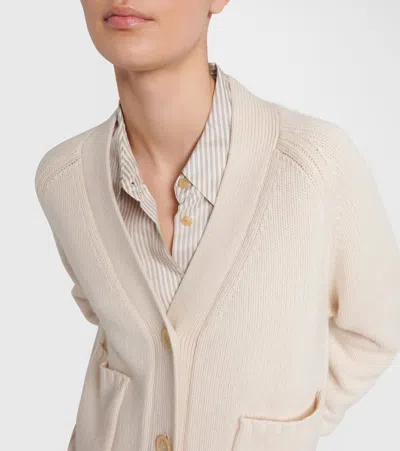 Jardin Des Orangers Cashmere And Wool Cardigan In Neutral