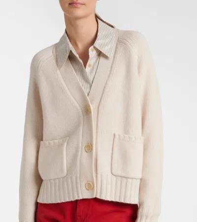 Jardin Des Orangers Cashmere And Wool Cardigan In Neutral