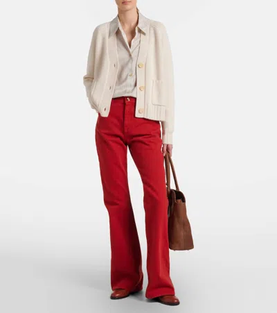 Jardin Des Orangers Cashmere And Wool Cardigan In Neutral