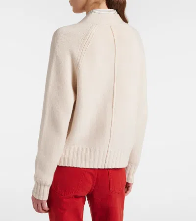 Jardin Des Orangers Cashmere And Wool Cardigan In Neutral