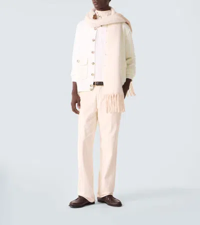 Allude Wool And Cashmere Jacket In Neutral