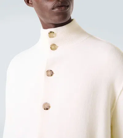 Allude Wool And Cashmere Jacket In Neutral