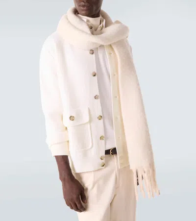 Allude Wool And Cashmere Jacket In Neutral