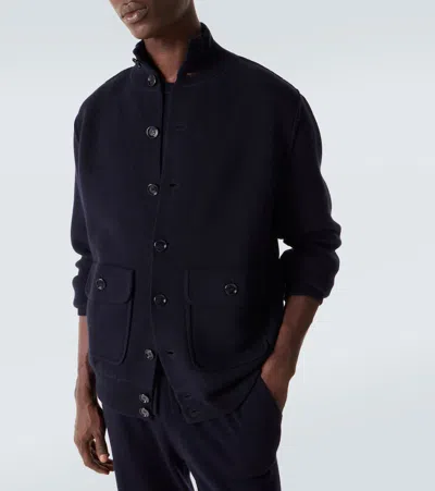 Allude Wool And Cashmere Jacket In Blue