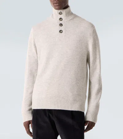 Allude Wool And Cashmere Turtleneck Sweater In Neutral