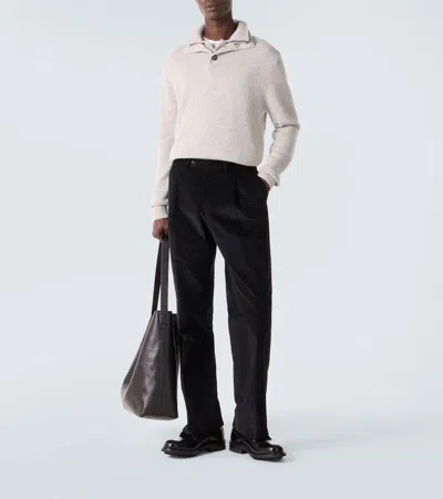 Allude Wool And Cashmere Turtleneck Sweater In Neutral