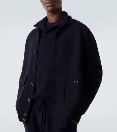 Allude Wool And Cashmere Turtleneck Sweater In Blue