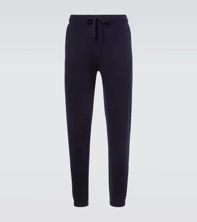 Allude Wool And Cashmere Sweatpants In Blue