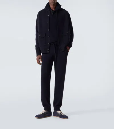 Allude Wool And Cashmere Sweatpants In Blue