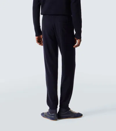 Allude Wool And Cashmere Sweatpants In Blue