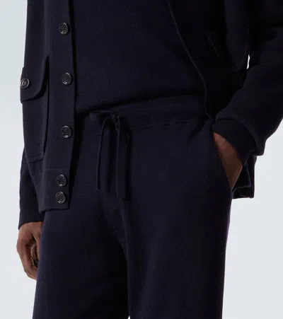 Allude Wool And Cashmere Sweatpants In Blue