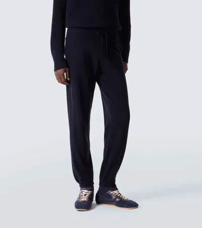 Allude Wool And Cashmere Sweatpants In Blue