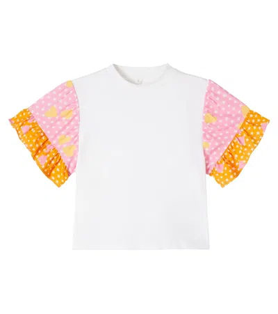 Stella Mccartney Printed Cotton Jersey T-shirt In Multi