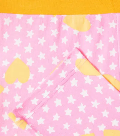 Stella Mccartney Printed Cotton-blend Leggings In Pink