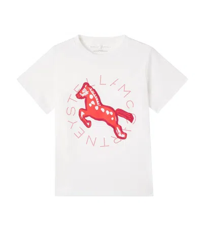 Stella Mccartney Logo Cotton Jersey T-shirt In White