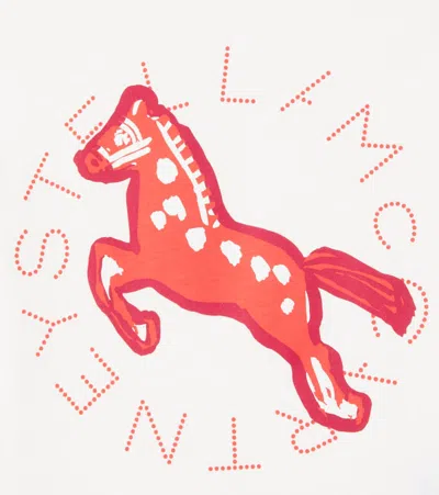 Stella Mccartney Logo Cotton Jersey T-shirt In White