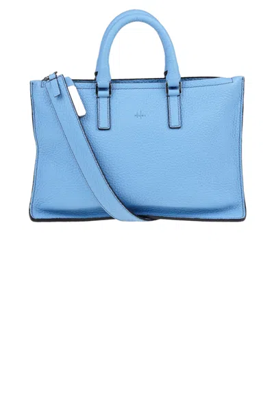 Hags Grainy Leather Bag In Blue