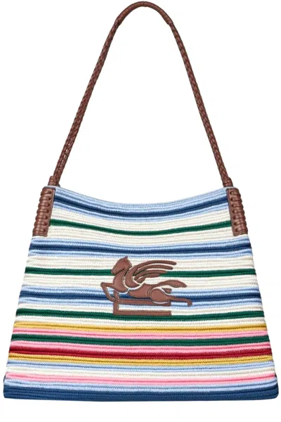 Etro Libra Medium Fabric Shopping Bag In Multi