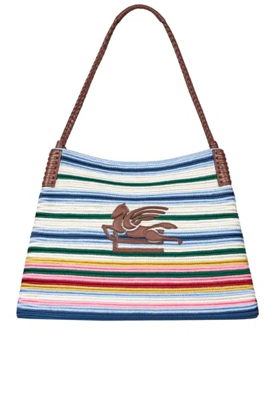 Etro Libra Medium Fabric Shopping Bag In Pattern