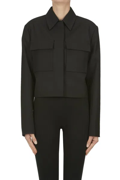 Anine Bing Dayton Cropped Blazer In Black