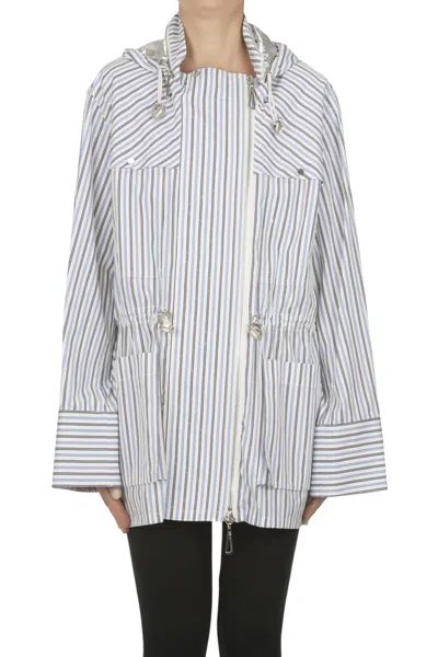 Rabanne Striped Cotton Jacket In Multi