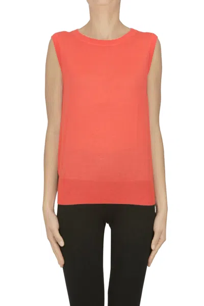 Aragona Merino Wool Gilet In Animal Print