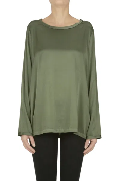 Her Shirt Silk Blouse In Green