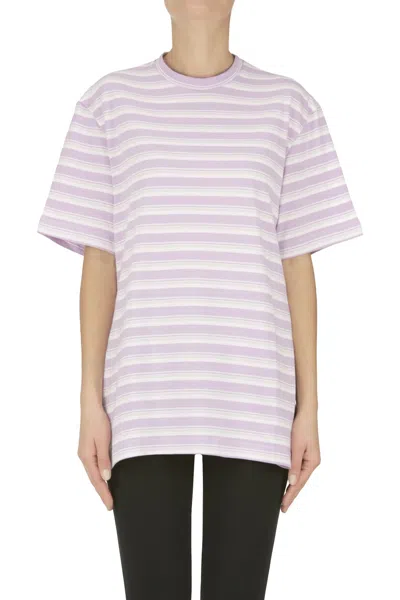 Rabanne Striped T-shirt In Purple