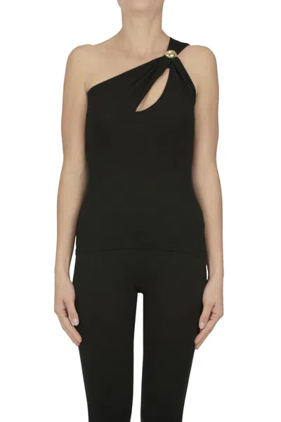 Federica Tosi One Shoulder Top In Black