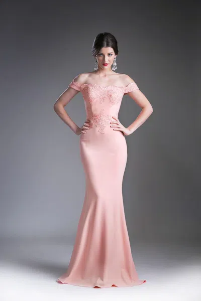 Ladivine Cf158 Long Off Shoulder Formal Prom Dress Gown In Purple