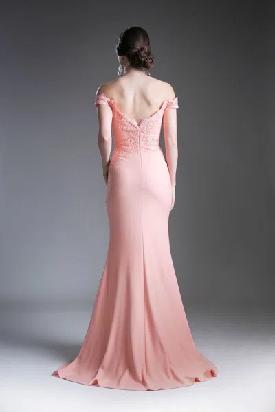 Ladivine Cf158 Long Off Shoulder Formal Prom Dress Gown In Purple