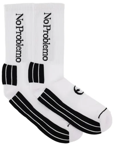 No Problemo "" Socks In White