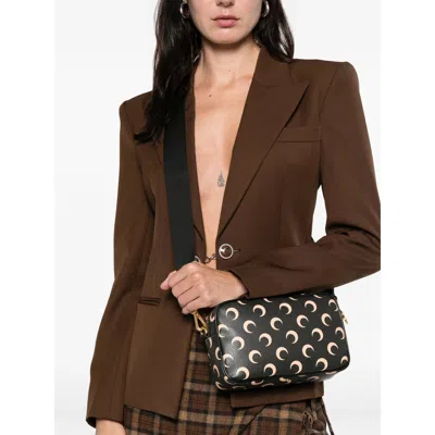 Marine Serre Moon Canvas Camera Shoulder Bag In Orange