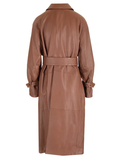 Max Mara Bellico Coats Brown In Brown
