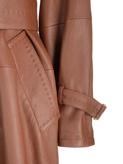 Max Mara Bellico Coats Brown In Brown